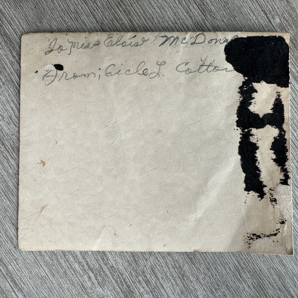 Antique Valentine’s Day Card – Cut Out Heart Window Romantic Couple Floral - Picture 2 of 6